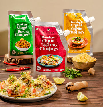 Bombay Chaat Chutneys Combo - Garlic, Meethi & Teekhi, 200g X 3