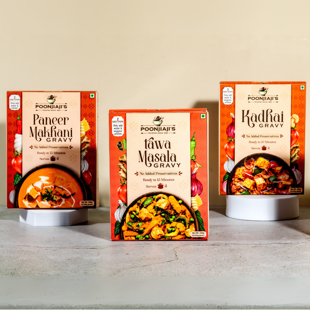 Ready to Cook Gravies Combo - Paneer Makhani, Tawa Masala & Kadhai, 200g X 3