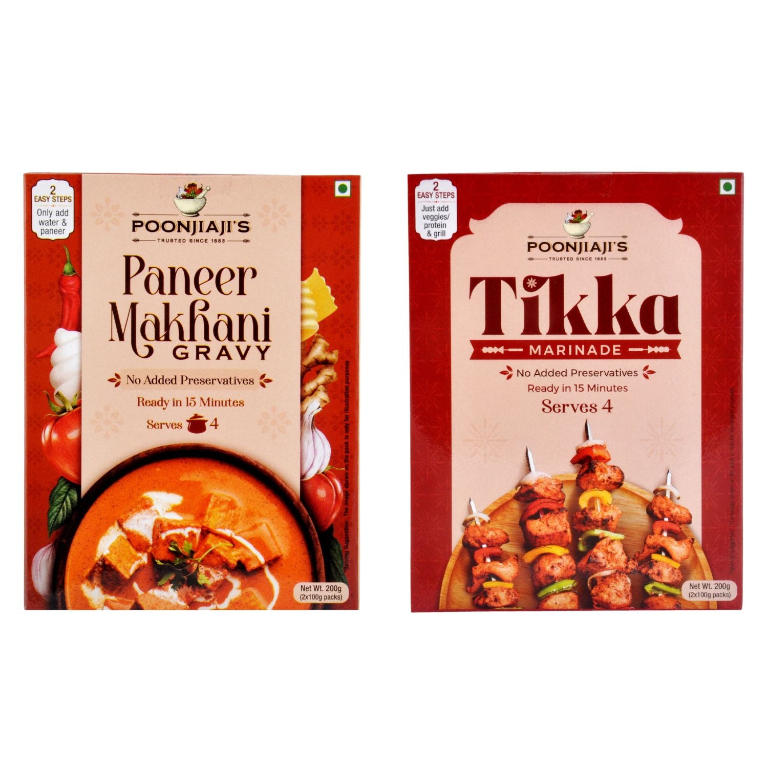 Ready to Cook Paneer Makhani Gravy & Tikka Marinade Combo, 200g X 2